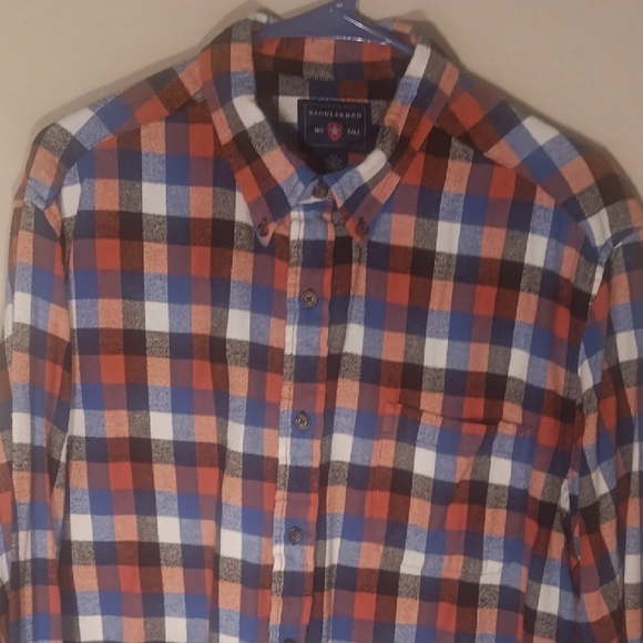 Saddlebred Other - Saddlebred Red and Blue Casual Button Down Shirt